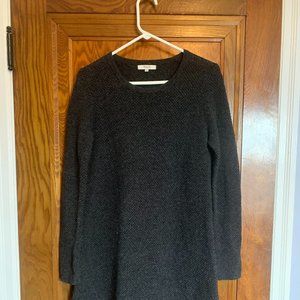 Madewell Walkaway Dark Grey Merino Wool Sweater Dress-